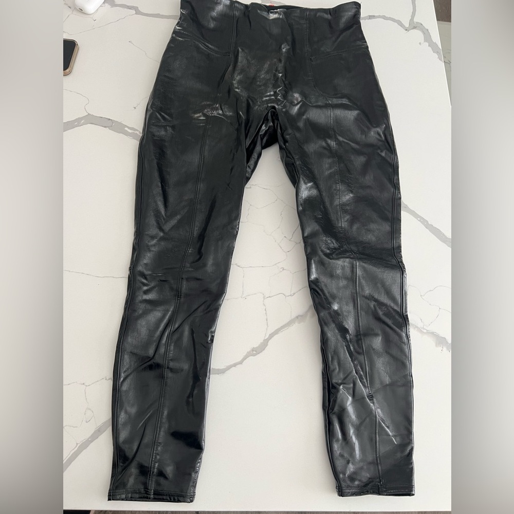 SPANX Faux Patent leather leggings